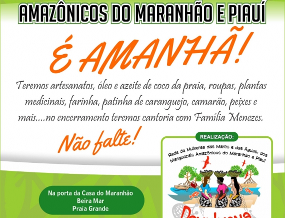Mulheres dos manguezais promovem feira na Praia Grande!