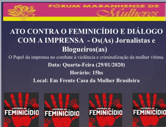 Fórum de Mulheres convoca ato contra o feminicídio e propõe diálogo com a imprensa