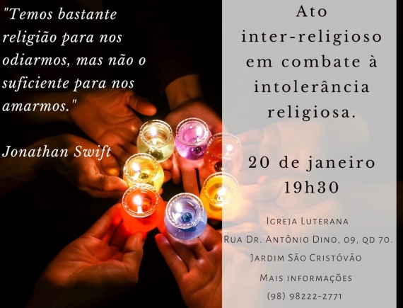 Combate à Intolerância Religiosa é tema de evento em São Luís
