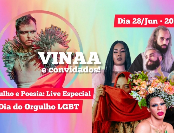 Cantor Vinaa celebrará o Dia do Orgulho LGBT+ com a live “Orgulho e Poesia”