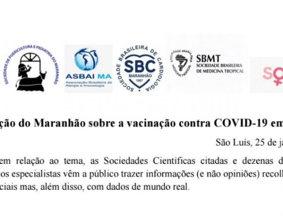 Carta à População do Maranhão sobre a vacinação contra COVID-19 em crianças