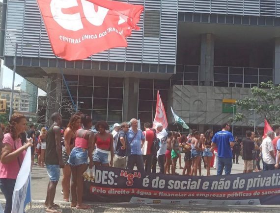 No Rio de Janeiro! Urbanitários do Maranhão participam de um ato em defesa do saneamento público